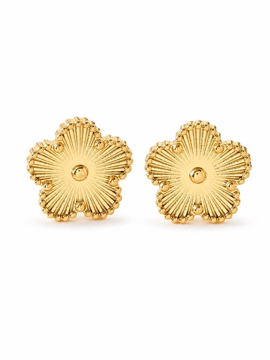 Anthropologie Jewelry - Clover Gold Stud Earrings - Women Jewelry
